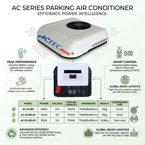 Aire Acondicionado de Techo para Camiones 12V 24V, Unidad de Refrigeración para Cabina Dormitorio, Control de Clima a Batería para Semirremolques y Tractocamiones - Product Image 2
