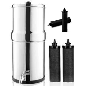 Seau à eau <span class=keywords><strong>propre</strong></span> en acier inoxydable <span class=keywords><strong>de</strong></span> 8,5 L, filtre à eau par gravité pour le camping en plein air, ensemble <span class=keywords><strong>de</strong></span> purificateur d'eau, marque SIR, modèle S24072308 - Product Image 1
