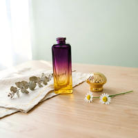 Flacons de parfum vintage uniques de luxe en gros, rechargeables, 5 ml, mini, carrés, plats, en verre transparent, emballages de 10 ml, 30 ml, 50 ml, 100 ml