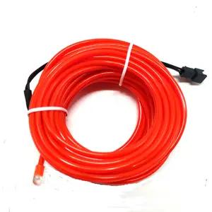 Cable de luz de neón flexible para coche, hilo decorativo para interior, resistente al agua, led, luz de cultivo, cable EL, con colores a elegir