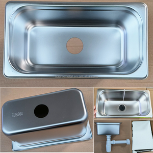 <span class=keywords><strong>Lavello</strong></span> singolo <span class=keywords><strong>piccolo</strong></span> in acciaio inox 265x162x150mm con foro per filtro da 70mm - Product Image 6