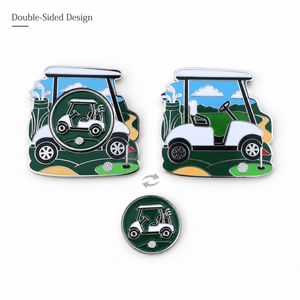 Marqueur de balle de golf magnétique double face en gros avec marqueur central amovible de 25 mm pour tournois et magasins professionnels - Product Image 2