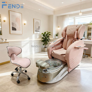 Benutzer definierte Farbe Bequemer elektrischer liegender rosa Pediküre-Stuhl mit <span class=keywords><strong>Massage</strong></span> - Product Image 2