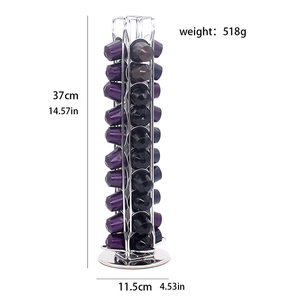 Pour le support de stockage rotatif Nestlé <span class=keywords><strong>Nespresso</strong></span> peut contenir 40 capsules de café utilisées comme <span class=keywords><strong>pot</strong></span> de fleur - Product Image 5
