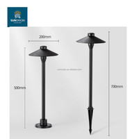 Borne d'éclairage en aluminium personnalisable, étanche IP65, LED AC/DC 3500K blanc chaud, amovible, contrôle par application, CRI 90 élevé, garantie 1 an