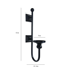 Wall Mounted Candle Holder Iron <b>Black</b> Home Decoration Durable Metal <b>Candlestick</b> - Product Image 5