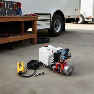 Unité d'alimentation hydraulique 4,5 litres 12V DC, pompe électrique à double action pour remorque, double solénoïde - Product Image 2