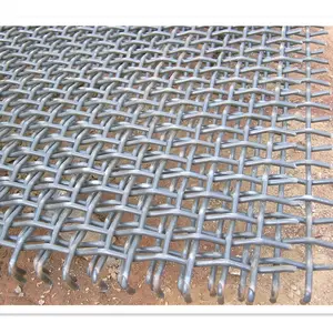 Spring Steel Double Crimp Plain Weave Wire Mesh Stainless Steel Filter Screen Mesh for Quarrying