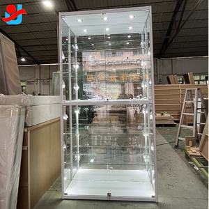 Vitrina de Exhibición <span class=keywords><strong>con</strong></span> Puerta Batiente de 8 Pies, Visión Extra, Gabinete de Exhibición Ajustable de Aluminio y MDF para Tienda o Comercio - Product Image 3