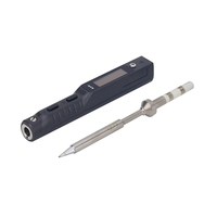 Mini Soldador GGDX TS101 de 90W con Clip de Tierra ESD, Cable USB, Soporte y Punta TS-B2 para Componentes Electrónicos