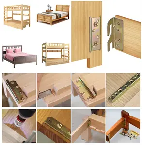 Bed Rail Fastener Bracket Metal Corner Bed Fittings Meubelen Gezamenlijke Connector Beugels