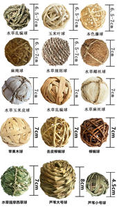 Küçük hayvan oyun interaktif çiğnemek oyuncak doğal çim topu tavşan davranır çiğneme örgülü topu oyuncaklar <span class=keywords><strong>Bunny</strong></span> gine domuz Hamster - Product Image 6