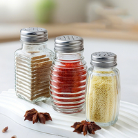 Bouteille en verre transparente miniature de haute qualité pour assaisonnements, vente en gros, livraison rapide, salière et poivrière