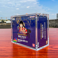 Étui de présentation en acrylique RAY YI pour boîte de boosters de jeu de cartes One Piece OP-02 (impression originale anglaise)