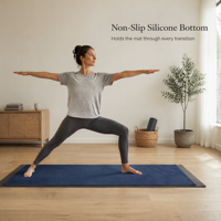 Serviette de yoga antidérapante en silicone, microfibre absorbante, écologique, unisexe, toucher doux simili daim pour le yoga chaud et les cours de Pilates