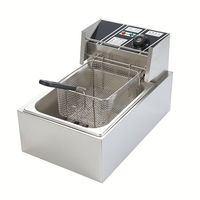 Friteuse professionnelle électrique triphasée, gril plat pour stands de concession, machine à vide portable pour friture profonde - Fournisseurs