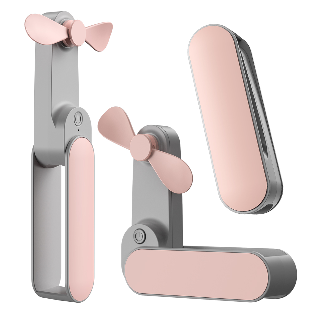 Портативный ручной мини-вентилятор с зарядкой от USB, маленький карманный женский вентилятор для путешествий и активного отдыха