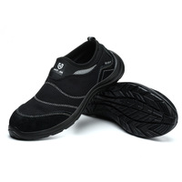 Zapatos de Trabajo Transpirables para Hombre, Zapatos de Seguridad de Verano, Zapatillas Protectoras Ligeras, Zapatos de Seguridad con Puntera de Plástico para Hombre, Trabajo de Construcción