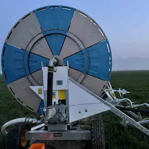 New rain sprinkler hose reel movable wheel farmland irrigation system