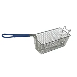 Rectangular Stainless Steel 201 or 304 Polished Treatment Deep Fat Fryer Chicken Frying Basket