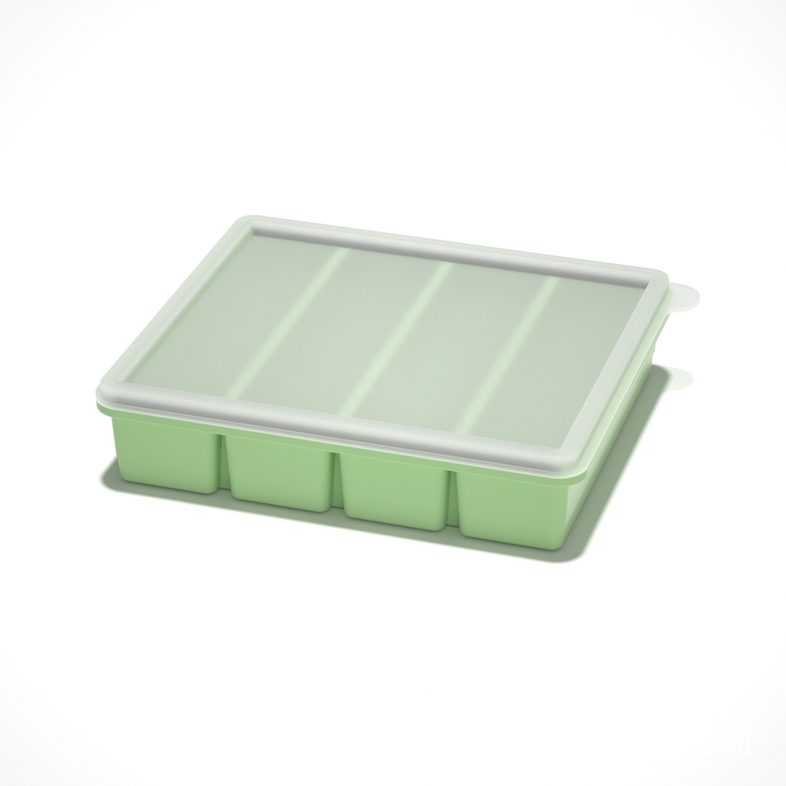 4 bandes uniformes de moule en silicone épais platine vert haricot