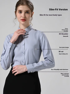 Colección de Blusas Elegantes para Mujer |   Camisa de Mujer Blanca, Formal, Antimanchas y Sin Arrugas - Product Image 3