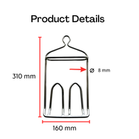 Crochets de suspension MD en acier inoxydable pour volailles, pour ligne d'abattage, suspension aérienne à haute productivité