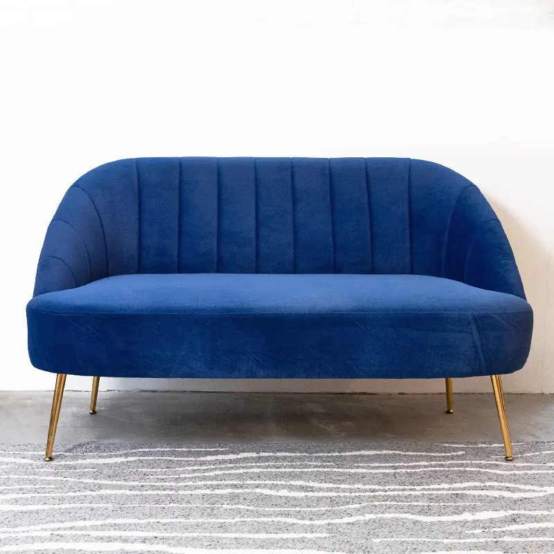Sofa Beludru Warna Modern untuk Ruang Tamu Set Sofa 9 Pembeli 2 Dudukan Sofa dengan Kursi Malas