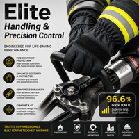 Gants de pompier professionnels haute dextérité, adhérence 29.3 TPP, combinaison ignifuge