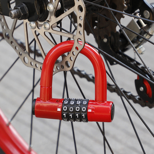 Mini cadenas en <span class=keywords><strong>U</strong></span> compact à combinaison 4 chiffres, anse de 13 mm, en alliage de zinc, sans clé, étanche, durable et portable pour vélo - Product Image 5