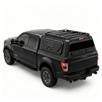 Capot de camionnette F250, couvercle de benne, coque de camping-car, auvent en alliage d'aluminium, construction robuste, étanche, avec verrouillage, toit rigide relevable
