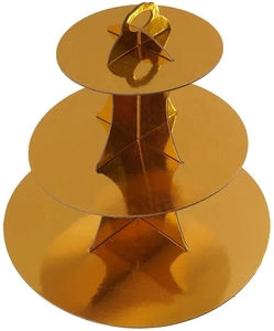 Support à cupcakes en carton écologique avec surface antiadhésive résistante à la chaleur pour gâteaux de mariage et thés de l'après-midi - Product Image 1