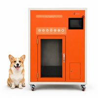 Mesin Cuci Anjing Otomatis Mesin Pembersih Hewan Peliharaan Layanan Mandiri dengan Sistem Pengering Sampo Tipe Komersial Pemanas Ganda Disinfektan