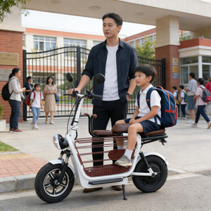 Monopattino Elettrico Pieghevole da 14 Pollici con Freno a Disco Anteriore, Trasportino per Animali e Seggiolino per Bambini, Lunga Durata della Batteria per Pendolarismo e Shopping - Product Image 1