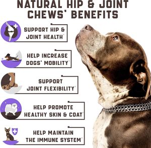 Complément alimentaire pour hanches et articulations pour chiens et chats, sous forme de bouchées molles - Product Image 2