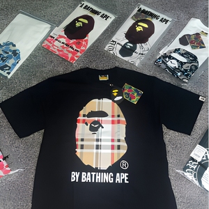 Formal Ape Cartoon Printed Logo Japan Style Men's Regular Fit O-Neck Short Sleeve 280g 100% Cotton Flannel Knitted <strong>T-Shirt</strong> - Product Image 2
