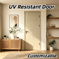 Porte extérieure en composite bois-aluminium anti-décoloration avec isolation thermique, surface finie résistante au soleil, remplissage en bois massif