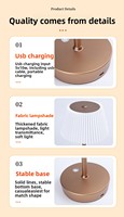Lampe de bureau intelligente à piles en aluminium et acrylique, commande tactile, lumière d'étude LED, gradation à trois niveaux, lampe de table LED rechargeable