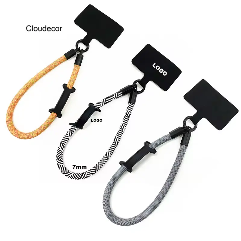 8 mm mobile phone Wrist strap Outdoor Hands-free braided hand strap Washer pad Simple short smartphone suspension bracelet cord