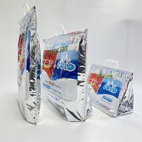 Sacs isothermes chauds et froids isolés par argent en plastique réutilisables faits sur commande de sac pour des aliments plus frais