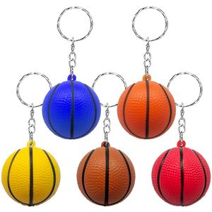 Porte-clés anti-stress en mousse PU souple avec logo personnalisé, jouet à presser, souvenir sportif, cadeau d'entreprise, diamètre 40 mm, orange - Product Image 3