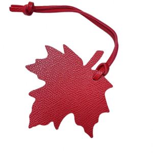 Creative Faux Leather Maple Leaf Bag Pendant Handbag Charm <b>Bookmark</b> Car Key Chain Bag Accessories Decoration Welcome <b>Gifts</b> - Product Image 4
