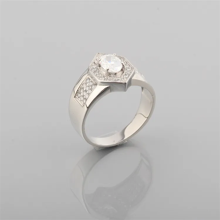 Stainless Steel Luxury Jewelry Women's Wedding Jewelry Engagement Crystal Diamond Ring