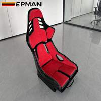 EPMAN Yarış Koltuğu Bucket Tipi JDM Euro Muscle Arabalar İçin Evrensel Uyumlu Tam Karbon Hafif Sürücü Koltuğu Yükseltmesi EPAA40G03