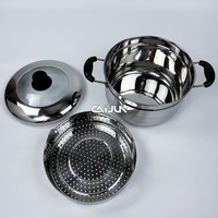 Offre Spéciale grand ensemble de marmites à soupe en acier inoxydable avec cuiseur vapeur inclus ustensiles de cuisine en métal de qualité supérieure