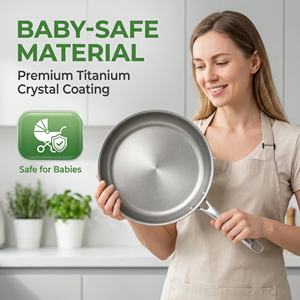 Sartén <span class=keywords><strong>de</strong></span> Titanio y Cerámica Antiadherente, Sartén <span class=keywords><strong>de</strong></span> Hierro Fundido con Tapa, Compatible con Inducción, Apta para Alimentos, No Tóxica, Utensilios <span class=keywords><strong>de</strong></span> Cocina para el Hogar - Product Image 3