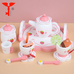 แม่สวนเด็กครัวชุดชาของเล่นครัวไม้จำลองอาหารของเล่น - Product Image 3