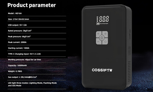 Xách tay <span class=keywords><strong>16800</strong></span> <span class=keywords><strong>mAh</strong></span> siêu Jumper Pin gói xe Booster Lithium ngân hàng điện nhảy khởi động với máy nén khí - Product Image 6