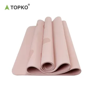 TOPKO在庫売れ筋カラフルフィットネストレーニングヨガマット大型高品質