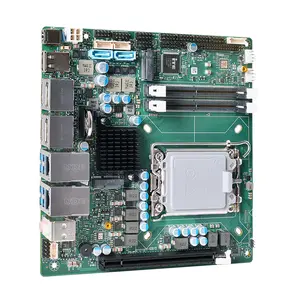 Piesia 12th Gen LGA 1700 H610 Q670 Placa base Mini-ITX 2HD-MI/DP LVDS X86 2Lan Linux Placa BASE DE PC industrial integrada DDR5 64GB